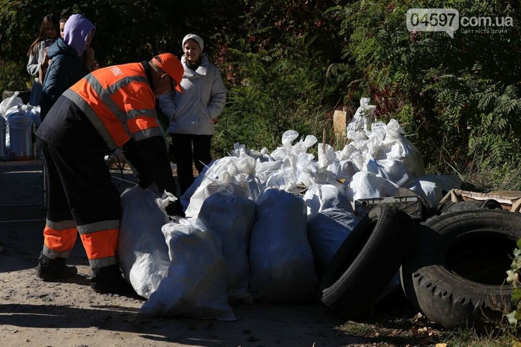 В Ірпені зібрали понад 100 мішків сміття