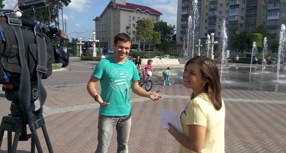 В Ірпені знімали сюжет про туризм В Ірпені знімали сюжет про туризм, Олеся Ляшук